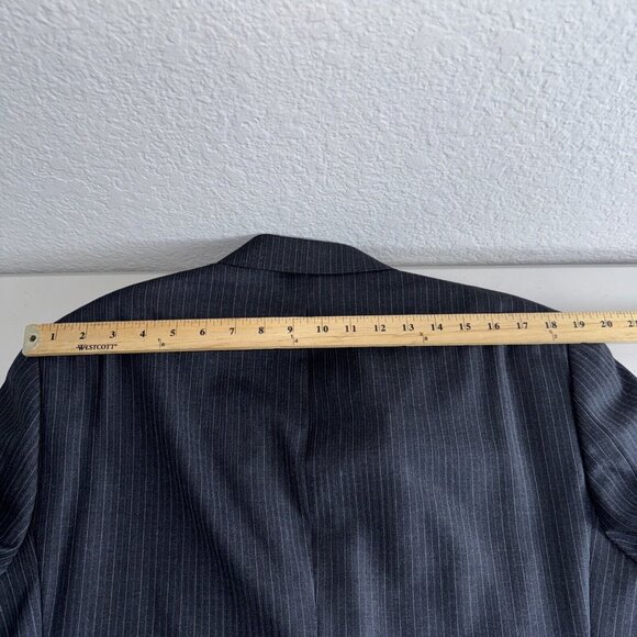 John Varvatos Blazer Mens 40 Sht wool Star USA Blue Striped Sports Coat Business - Picture 10 of 13